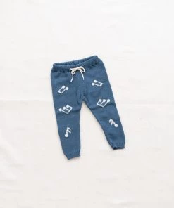 Fin & Vince Ribbed Knit Pant - Vintage Blue Melody Sale