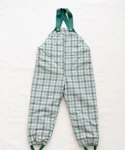 Fin & Vince Waterproof Dungarees - Fern French Plaid