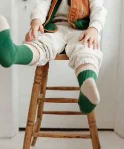 Fin & Vince Colorblock Socks - Fern Sale