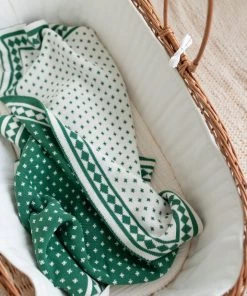 Fin & Vince Holiday Blanket - Milk/ Fern Sale