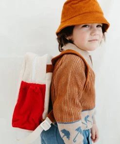 Fin & Vince Umbrella Sweater - Hazelnut/ Flax/ Vintage Blue