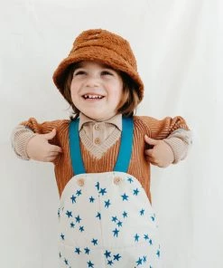 Fin & Vince Umbrella Sweater - Hazelnut/ Flax/ Vintage Blue