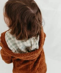 Fin & Vince Sherpa Coat - Hazelnut French Plaid Sale
