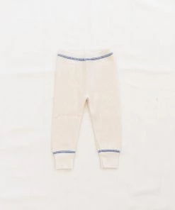 Fin & Vince Waffle Home Pant - Milk/ Blue Sale