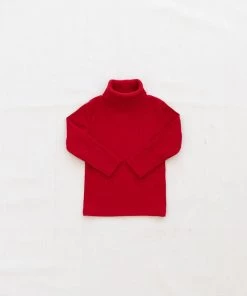Fin & Vince Sale Ribbed Turtleneck - Chili