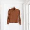 Fin & Vince Sale Women's Ribbed Turtleneck - Hazelnut
