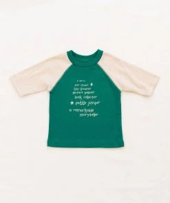 Fin & Vince Baseball Tee - Jade Storyteller Sale