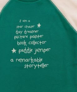 Fin & Vince Baseball Tee - Jade Storyteller Sale