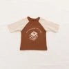 Fin & Vince Baseball Tee - Hazelnut Book Stack Sale