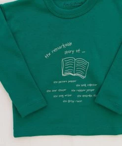 Fin & Vince Raglan Tee - Jade Open Book Sale