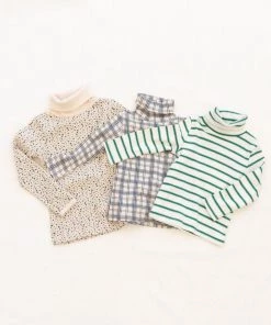 Fin & Vince Ribbed Turtleneck - Ticking Stripe Sale