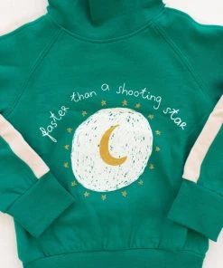 Fin & Vince Fleece Turtleneck - Shooting Star - Jade