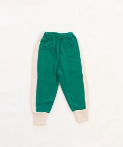 Fin & Vince Fleece Jogger - Jade/ Sand Sale