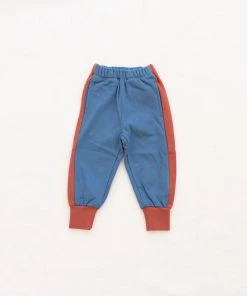 Fin & Vince Fleece Jogger - Vintage Blue/ Tomato Sale