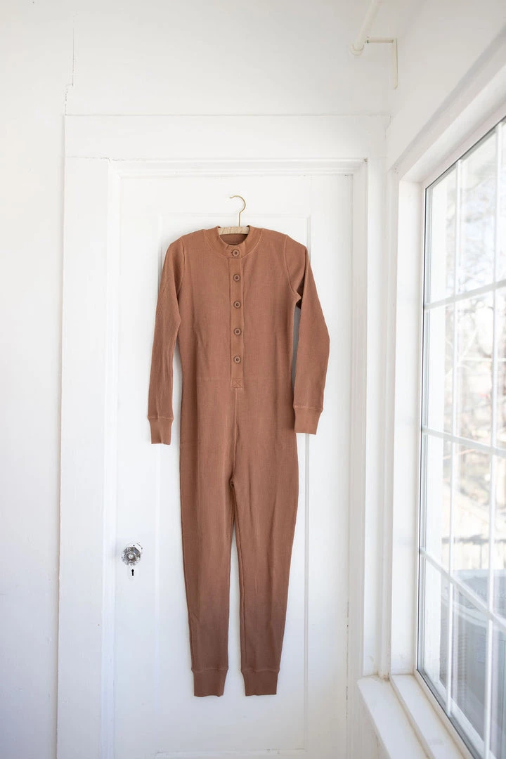 Fin & Vince Women's Waffle Long John - Cinnamon 3 Fin & Vince Women's Waffle Long John - Cinnamon