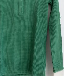 Fin & Vince Women's Waffle Henley Top - Fern Sale