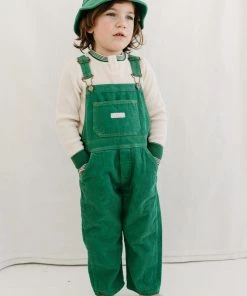 Fin & Vince Waffle Henley Top - Milk/ Fern Retro Cuff Sale