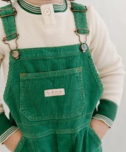 Fin & Vince Waffle Henley Top - Milk/ Fern Retro Cuff Sale