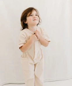 Fin & Vince Painter Jumpsuit - Sand
