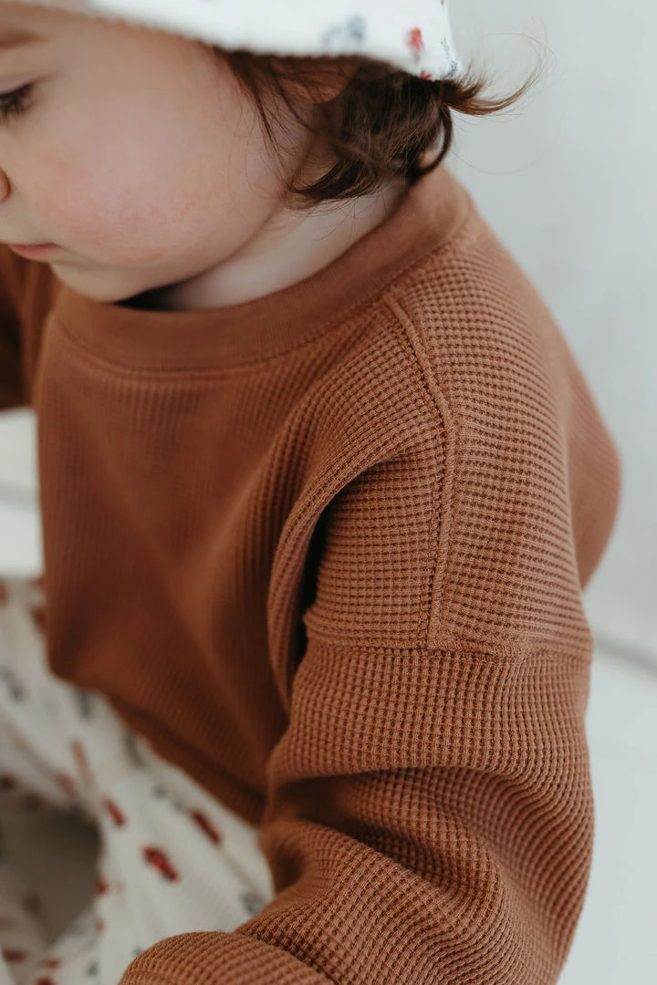 Fin & Vince Sale Waffle Raglan - Cinnamon 5 Fin & Vince Sale Waffle Raglan - Cinnamon