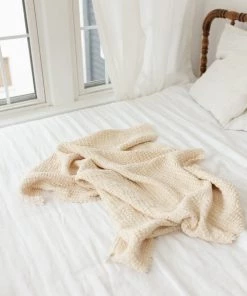 Fin & Vince Cozy Waffle Blanket - Milk | 3 Sizes