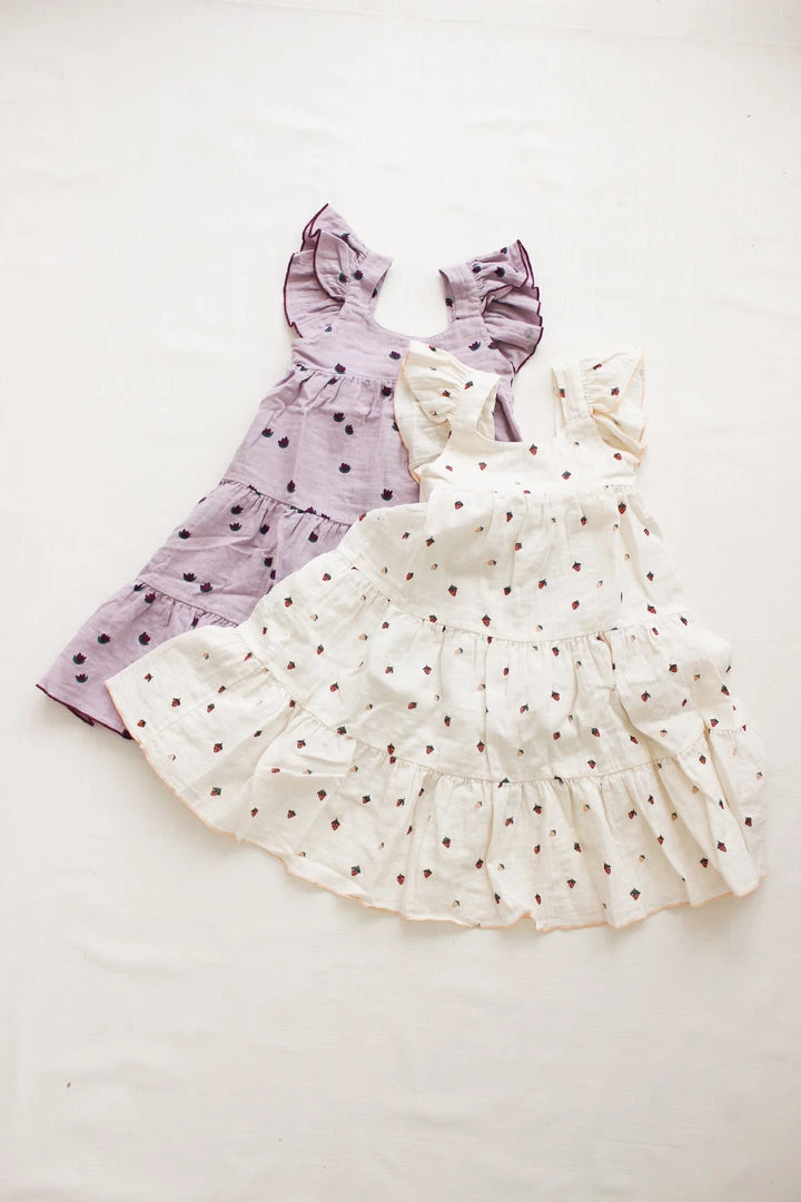 Fin & Vince Tiered Dress - Strawberries 9 Fin & Vince Tiered Dress - Strawberries