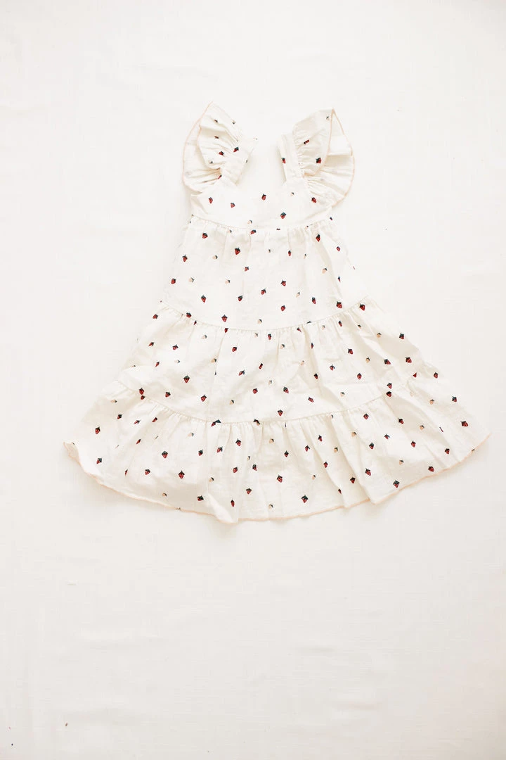 Fin & Vince Tiered Dress - Strawberries 4 Fin & Vince Tiered Dress - Strawberries