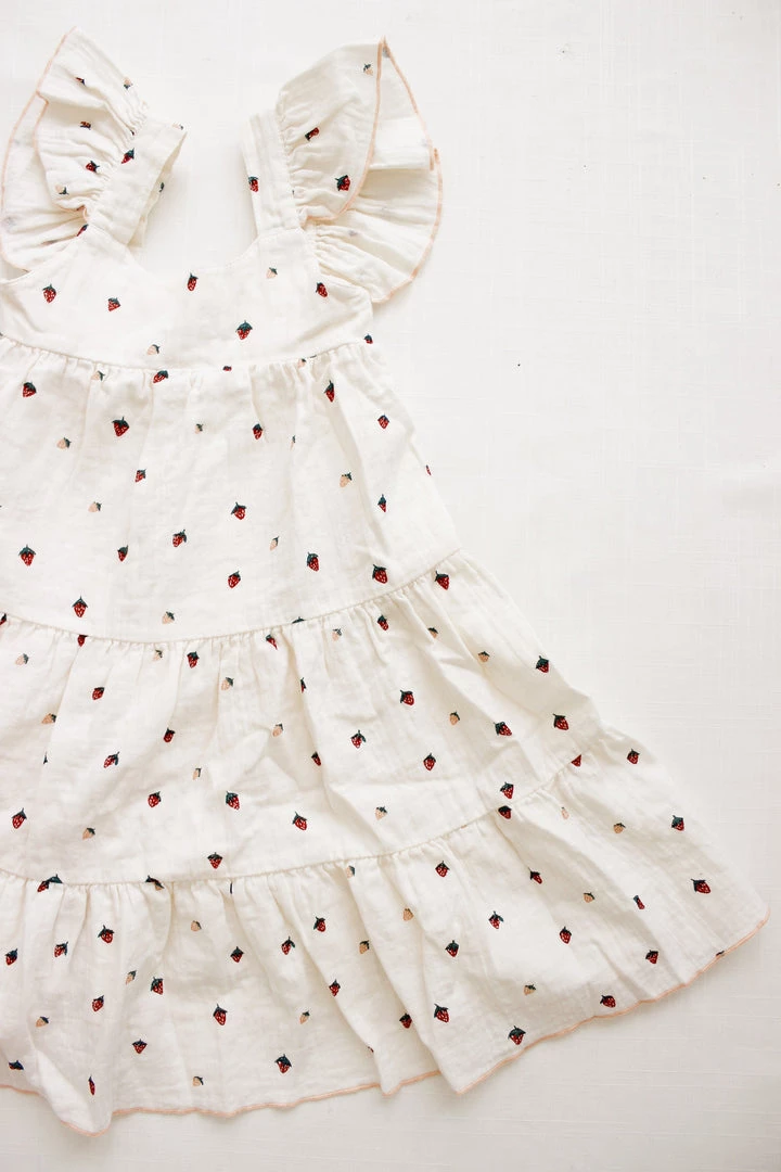 Fin & Vince Tiered Dress - Strawberries 5 Fin & Vince Tiered Dress - Strawberries