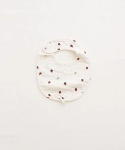 Fin & Vince Red, White And Blue Gauze Bib - Strawberries