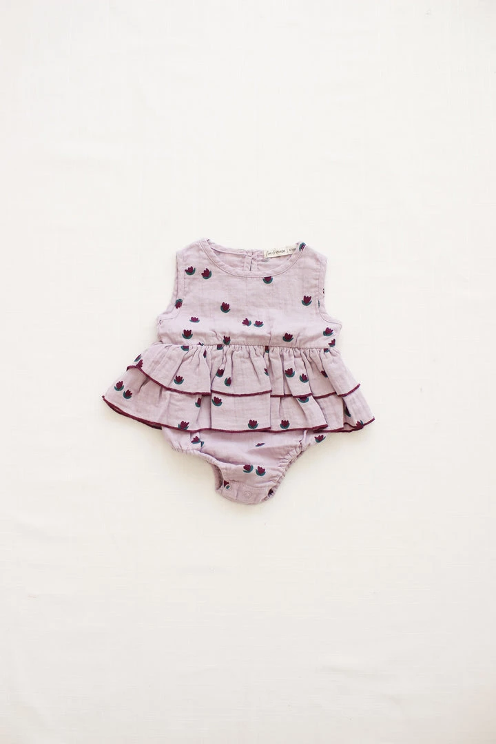 Fin & Vince Spring/summer Ruffle Onesie - Tulips 4 Fin & Vince Spring/summer Ruffle Onesie - Tulips