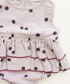 Fin & Vince Spring/summer Ruffle Onesie - Tulips 11 Fin & Vince Spring/summer Ruffle Onesie - Tulips