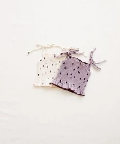 Fin & Vince Smocked Crop Blouse - Tulips Spring/summer