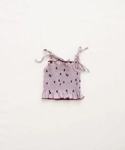 Fin & Vince Smocked Crop Blouse - Tulips Spring/summer