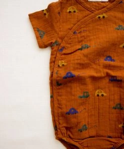 Fin & Vince Spring/summer Wrap Onesie - Cars