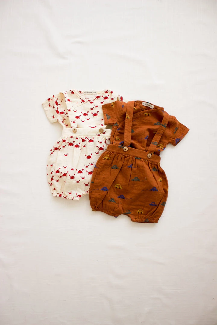 Fin & Vince Suspender Bloomer - Crabs Red, White And Blue 9 Fin & Vince Suspender Bloomer - Crabs Red, White And Blue