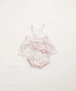 Fin & Vince Picnic Tunic - Vintage Flower Red, White And Blue