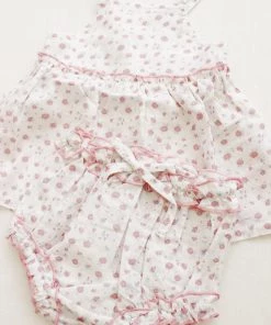 Fin & Vince Picnic Bloomer - Vintage Flowers Red, White And Blue