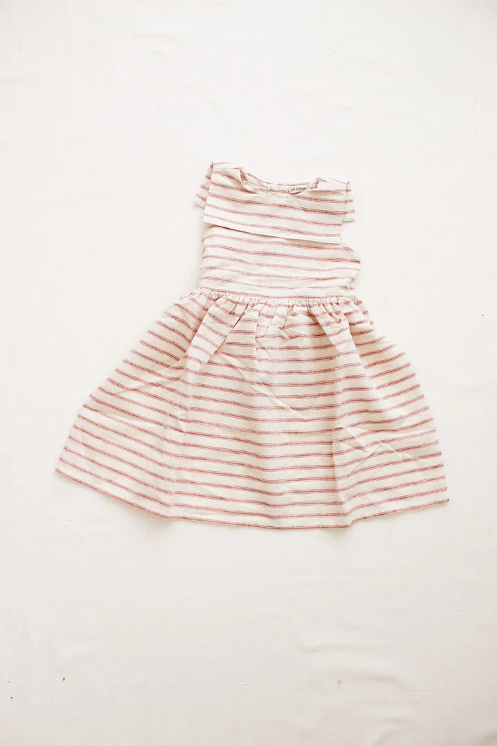 Fin & Vince Sailor Dress - Ticking Stripe Red, White And Blue 4 Fin & Vince Sailor Dress - Ticking Stripe Red, White And Blue