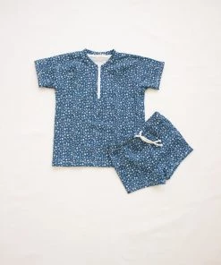 Fin & Vince Rash Guard - Island Flower - Ocean Red, White And Blue