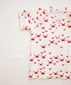 Fin & Vince Red, White And Blue Rash Guard - Crabs