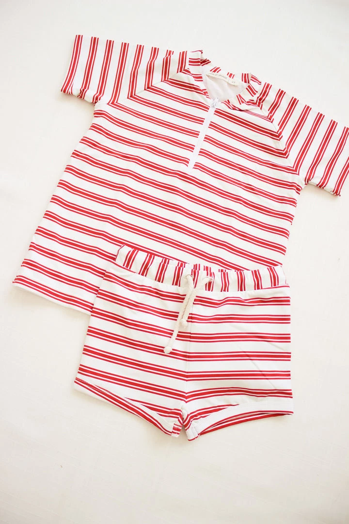 Fin & Vince Rash Guard - Ticking Stripe 7 Fin & Vince Rash Guard - Ticking Stripe