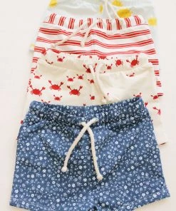 Fin & Vince Red, White And Blue Scuba Trunks - Crabs