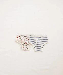 Fin & Vince Red, White And Blue Brief - Ticking Stripe - Vintage Blue