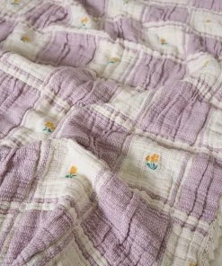 Fin & Vince Tulip Patchwork Blanket - Crib Size New