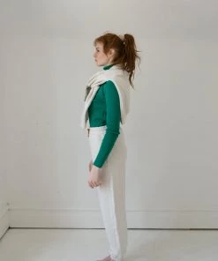 Fin & Vince Women's Ribbed Turtleneck - Jade