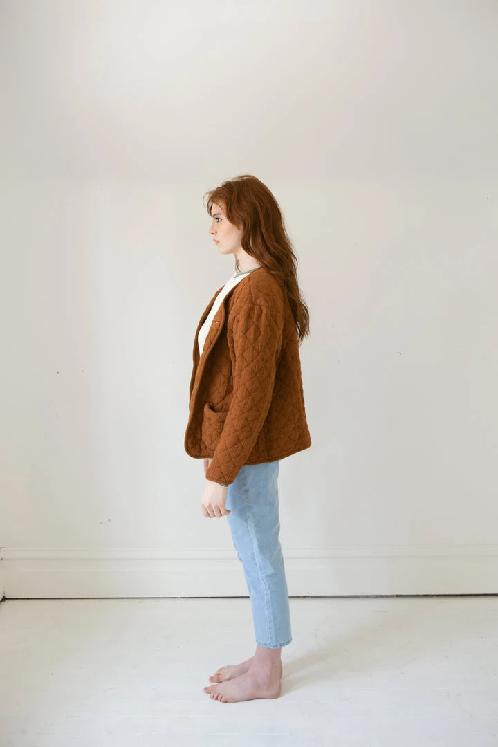 Fin & Vince Sale Women's Quilted Jacket - Hazelnut 5 Fin & Vince Sale Women's Quilted Jacket - Hazelnut