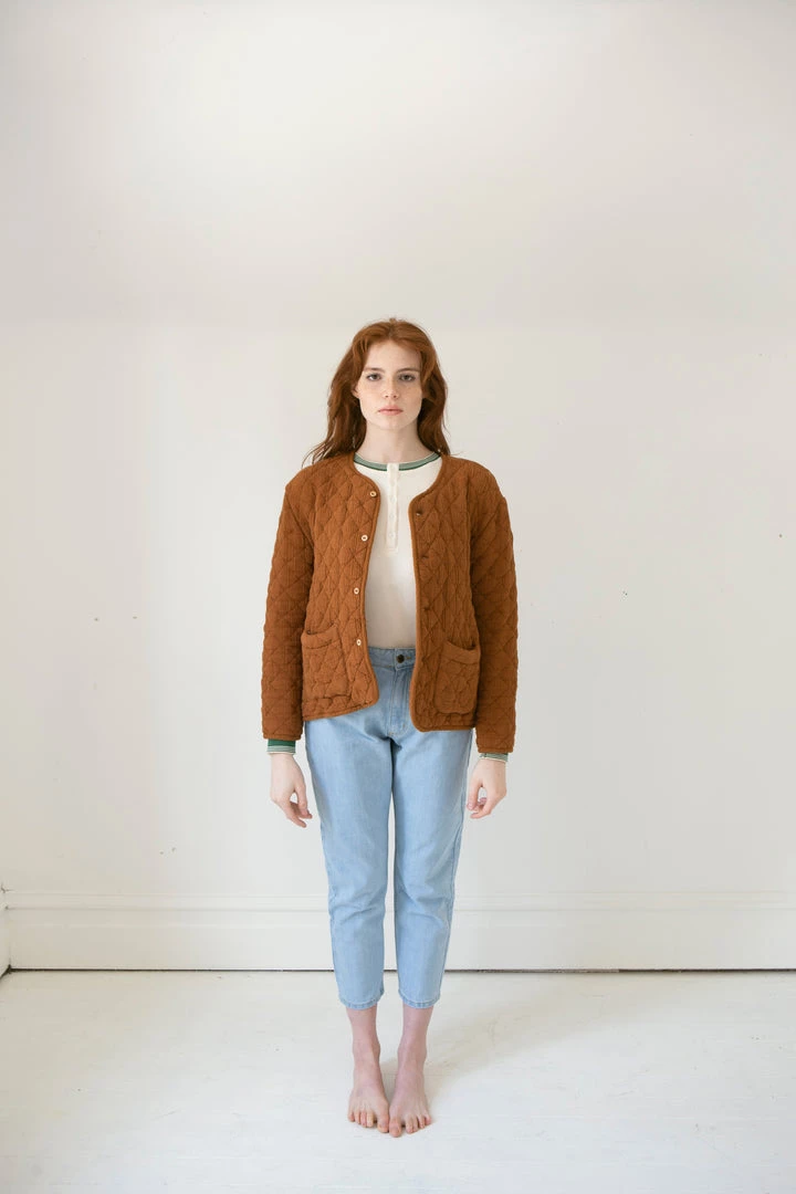 Fin & Vince Sale Women's Quilted Jacket - Hazelnut 6 Fin & Vince Sale Women's Quilted Jacket - Hazelnut