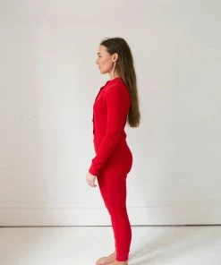 Fin & Vince Women's Waffle Long John - Chili Sale