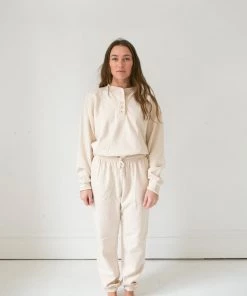 Fin & Vince Women's Fleece Jogger - Sand Sale