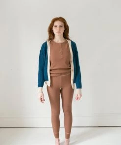 Fin & Vince Women's Waffle Home Pant - Cinnamon